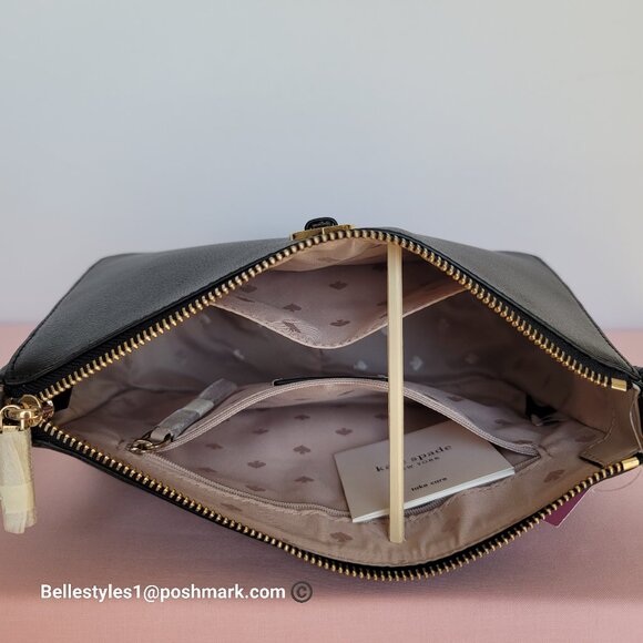 KATE SPADE Adel Small Top-zip Leather Crossbody Bag- Black Color ⭐FINAL PRICE⭐🎈 - Picture 12 of 16
